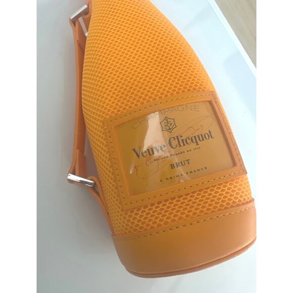 NWOT Veuve Clicquot Champagne Bottle Cooler Sleeve Iconic Orange New Christmas - Picture 3 of 5